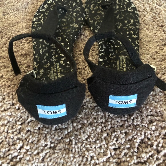 Toms tstrap black leopard sandals - Picture 4 of 5
